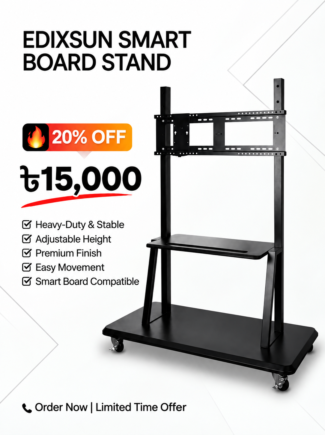 55''-86" EDIXSUN Movable Stand